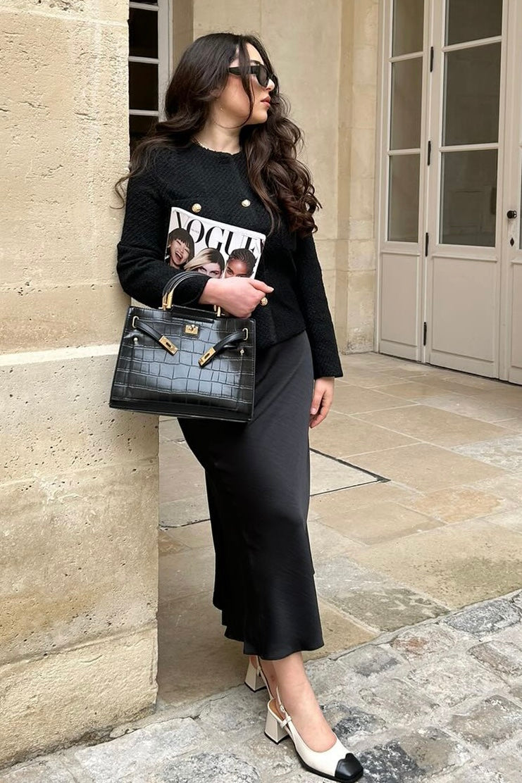 Jupe Midi Satinée Jaina
